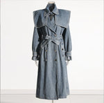 Load image into Gallery viewer, Denim Trench Coat