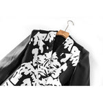 Load image into Gallery viewer, Leather Black Patch Dripping Dress 09090