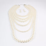Load image into Gallery viewer, Layered Faux Pearl Necklace