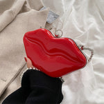 Load image into Gallery viewer, Red Lip Crossbody Purse
