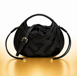 Load image into Gallery viewer, Luxe Weave Crescent Bag