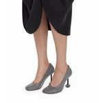 Load image into Gallery viewer, Velvet Pumps Embellished Rhinestone