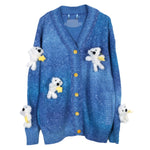 Load image into Gallery viewer, Vneck White Teddy Cardigan