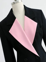 Load image into Gallery viewer, Contrast Cuffs and Collar Blazer