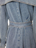 Load image into Gallery viewer, Denim Trench Coat