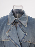 Load image into Gallery viewer, Denim Trench Coat