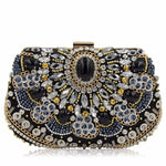 Load image into Gallery viewer, Black Beaded Clutch Purse