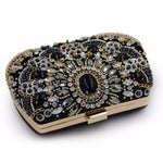 Load image into Gallery viewer, Black Beaded Clutch Purse