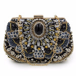 Load image into Gallery viewer, Black Beaded Clutch Purse