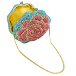 Load image into Gallery viewer, Rose Flower Crystal Rhinestone Bag