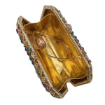 Load image into Gallery viewer, Champagne Rhinestone Crystal Clutch