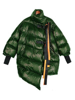 Load image into Gallery viewer, Glossy Quilted Winter Jacket