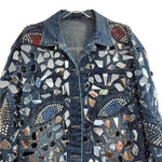 Load image into Gallery viewer, Shattered Glam Denim Jacket