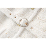 Load image into Gallery viewer, White Fur Trim Belt Blazer