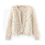 Load image into Gallery viewer, Mohair Sequined Tricot Knit Jacket