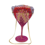 Load image into Gallery viewer, Cocktail Goblet Rhinestone Clutch Martini Party Bag