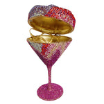 Load image into Gallery viewer, Cocktail Goblet Rhinestone Clutch Martini Party Bag