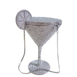 Load image into Gallery viewer, Cocktail Goblet Rhinestone Clutch Martini Party Bag