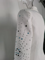 Load image into Gallery viewer, White Peak Bead Jacket 1502