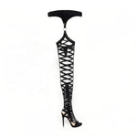 Load image into Gallery viewer, Knee High Strappy Platform Sandals