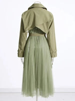 Load image into Gallery viewer, Tulle Trench Coat