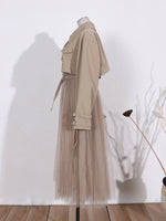 Load image into Gallery viewer, Tulle Trench Coat