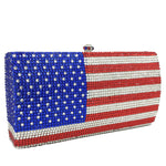 Load image into Gallery viewer, USA Flag Rhinesone Bag