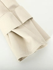 Faux Leather Belted Cropped Jacket