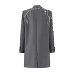 Load image into Gallery viewer, Lapel Crystal Luxury Long Sleeve Blazer
