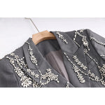 Load image into Gallery viewer, Lapel Crystal Luxury Long Sleeve Blazer
