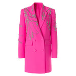 Load image into Gallery viewer, Lapel Crystal Luxury Long Sleeve Blazer
