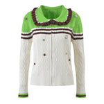 Load image into Gallery viewer, Bead Collar Knitted Cardigan
