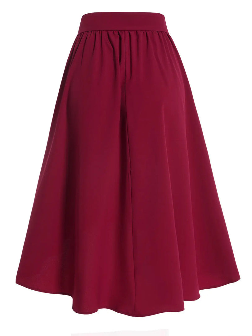 High Elastic Waist Skirt