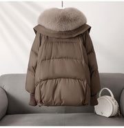 Clock Collar Fur Jacket 008