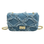 Load image into Gallery viewer, Straw Denim Purse -1508
