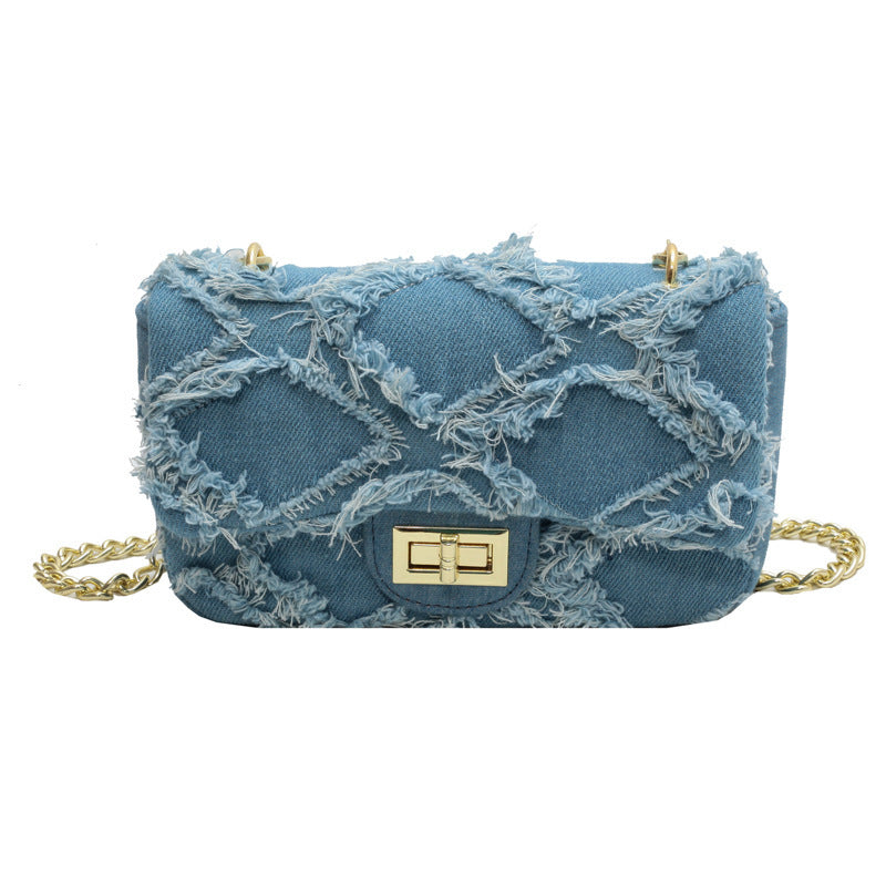 Straw Denim Purse -1508