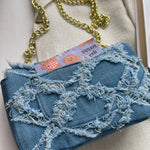 Load image into Gallery viewer, Straw Denim Purse -1508
