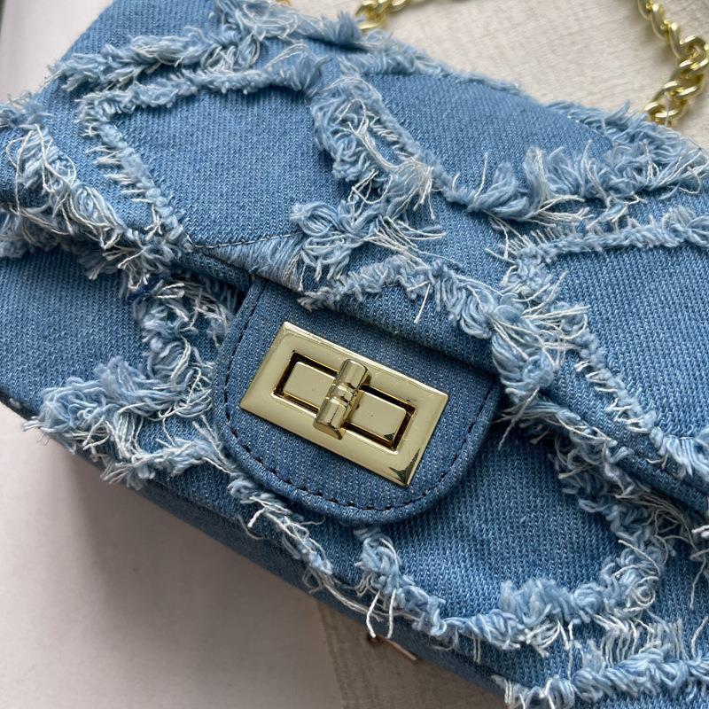 Straw Denim Purse -1508