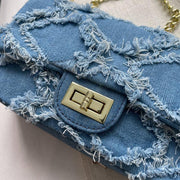 Straw Denim Purse -1508