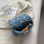 Load image into Gallery viewer, Straw Denim Purse -1508
