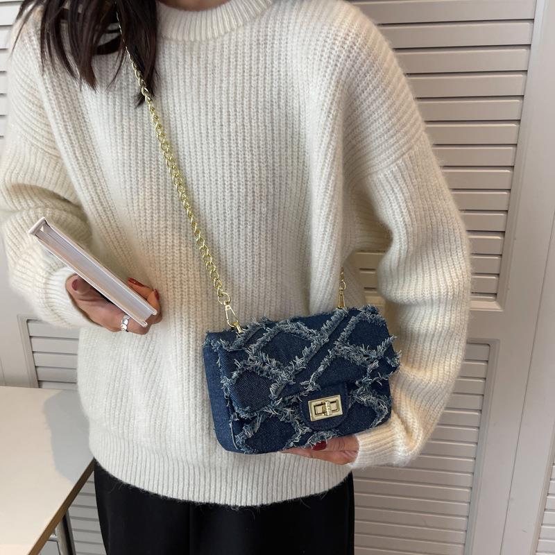 Straw Denim Purse -1508