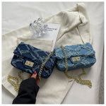 Load image into Gallery viewer, Straw Denim Purse -1508
