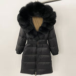 Load image into Gallery viewer, Long Coat Fur Collar with Zipper 1560
