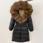 Load image into Gallery viewer, Long Coat Fur Collar with Zipper 1560
