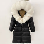 Load image into Gallery viewer, Long Coat Fur Collar with Zipper 1560
