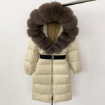 Load image into Gallery viewer, Long Coat Fur Collar with Zipper 1560
