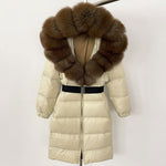 Load image into Gallery viewer, Long Coat Fur Collar with Zipper 1560
