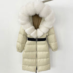 Load image into Gallery viewer, Long Coat Fur Collar with Zipper 1560
