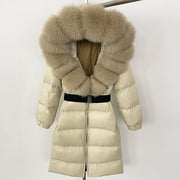 Long Coat Fur Collar with Zipper 1560