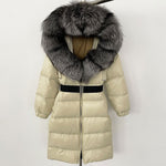 Load image into Gallery viewer, Long Coat Fur Collar with Zipper 1560
